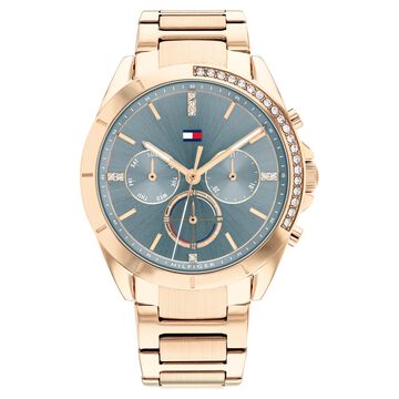 Tommy Hilfiger Quartz Multifunction Blue Dial Stainless Steel Strap Watch for Women
