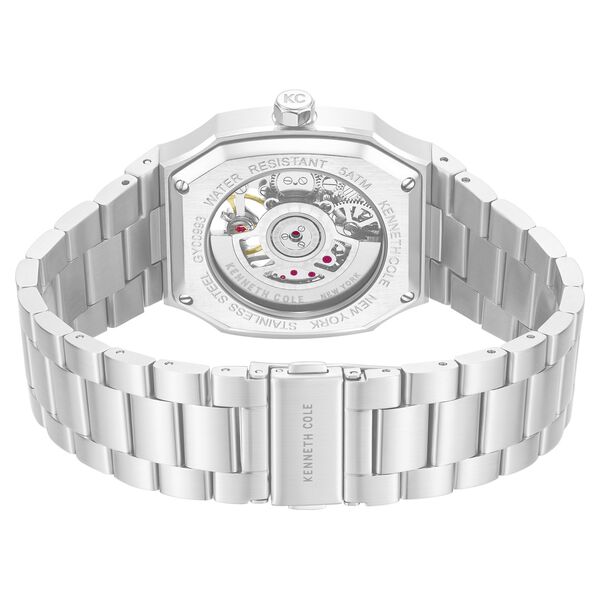 Kenneth Cole Automatic Black Dial Silver Stainless Steel Strap Watch For Men - image number 4