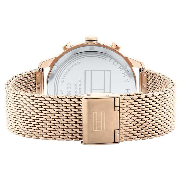 Tommy Hilfiger Grey Dial Golden Colour Stainless Steel Strap Watch for Men - image number 2