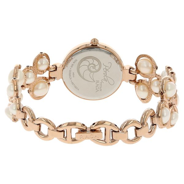 Titan Raga Mother of Pearl Dial Women Watch With Metal Strap - image number 3