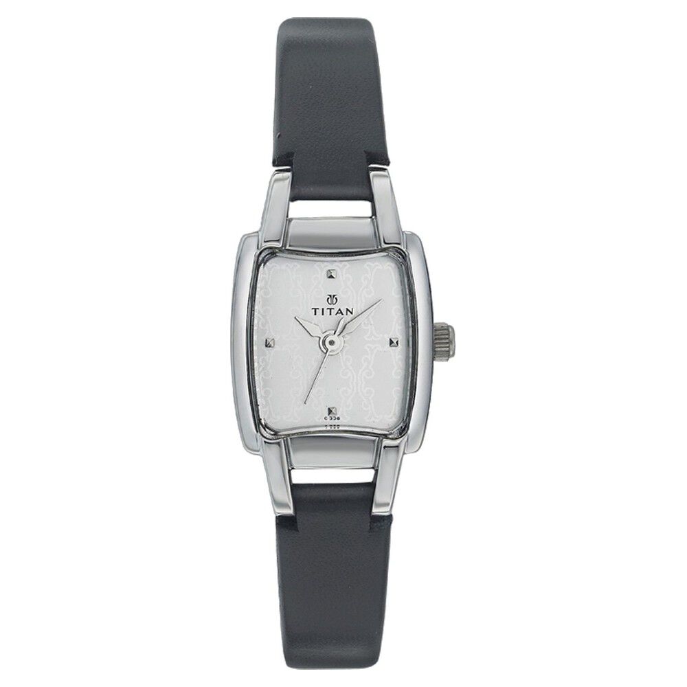 Buy Online Titan Rectangle Silver Dial Quartz Analog Metal Strap watch for Women nb2451sl01 Titan