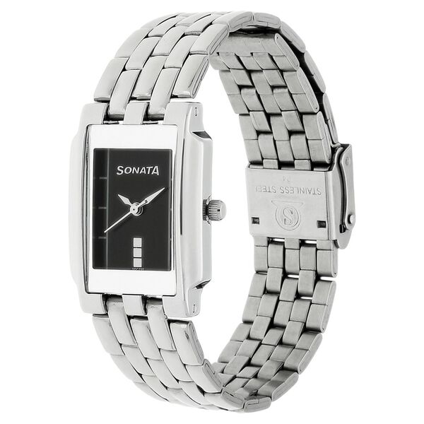 Sonata Quartz Analog Black Dial Metal Strap Watch for Women - image number 1