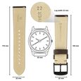 22 mm Brown Genuine Leather Strap for Men - image number 1