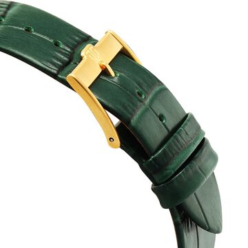 Titan Edge Monture Quartz Analog Green Dial Green Leather Strap Watch For Men
