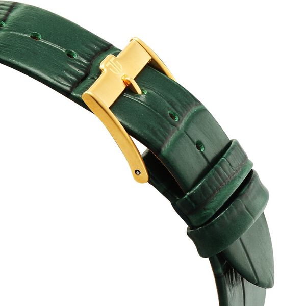 Titan Edge Monture Quartz Analog Green Dial Green Leather Strap Watch For Men - image number 5