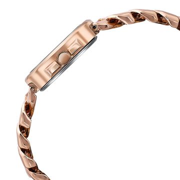 Sonata Poze Quartz Analog Rose Gold Dial Metal Strap Watch For Women