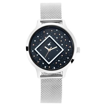 Fastrack Fit Outs Quartz Analog Grey Dial Metal Strap Watch for Girls
