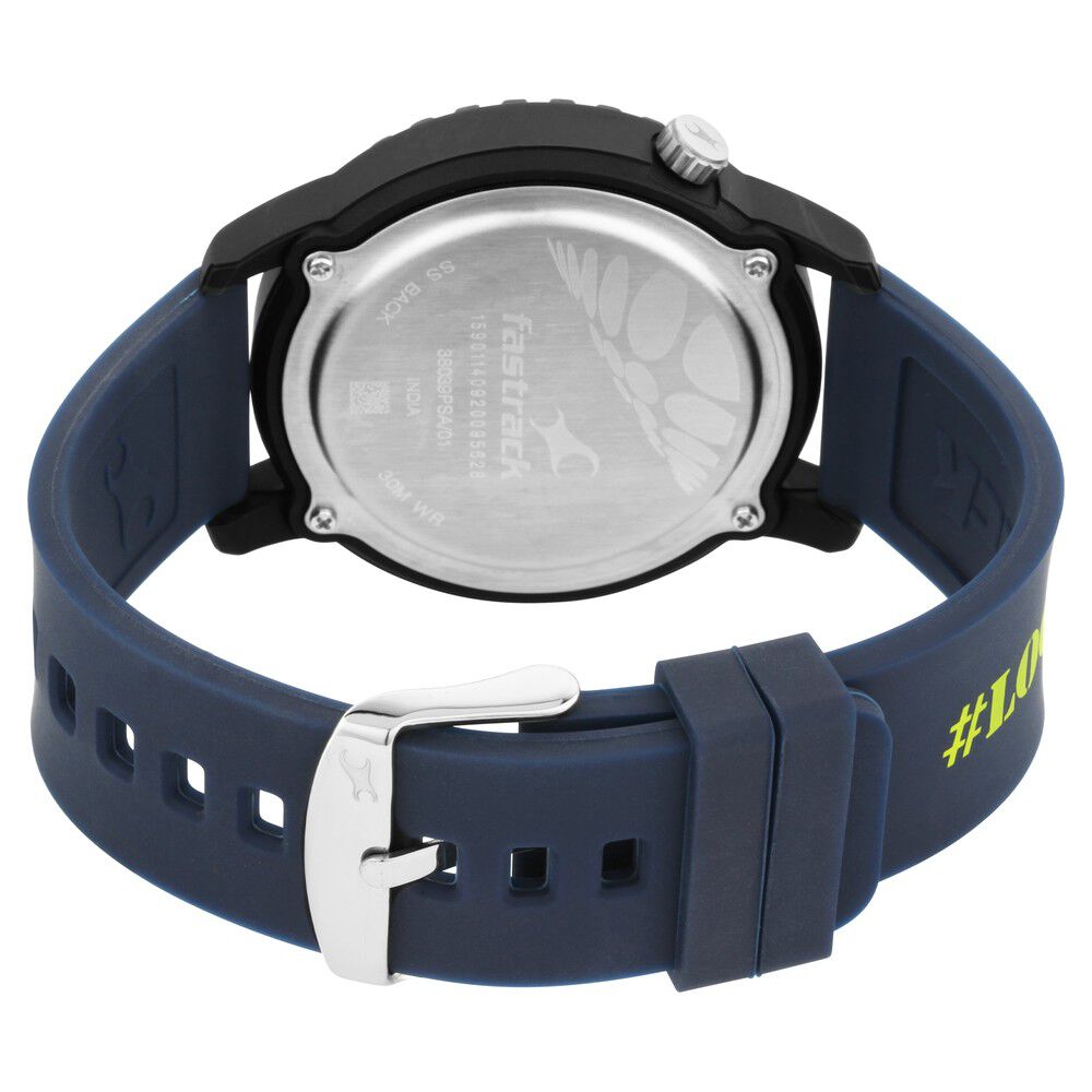 Fastrack Lockdown Quartz Analog Green Dial Silicone Strap Unisex Watch