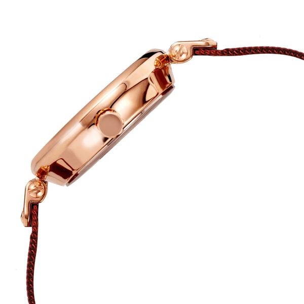 Anne Klein Quartz Analog Maroon Dial Metal Strap Watch for Women - image number 1