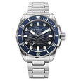 Titan Zero Hour Diver's 300m Automatic Analog with Blue Dial Silver Stainless Steel & Blue FKM Strap Watch for Men - image number 1