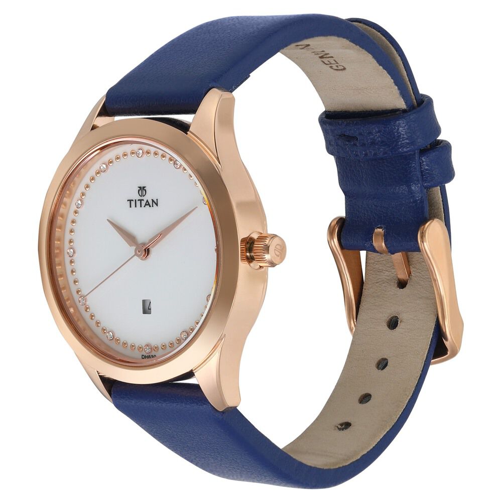 Buy Online Titan Sparkle White Dial Analog Date Function Watch for Women ns2570wl02 Titan