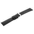 20 mm Black Genuine Leather Strap for Men - image number 3