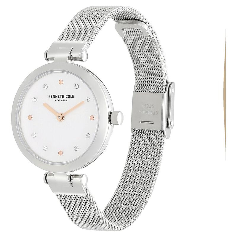 Kenneth Cole Quartz Analog Silver Dial Stainless Steel Strap Watch for Women - image number 2