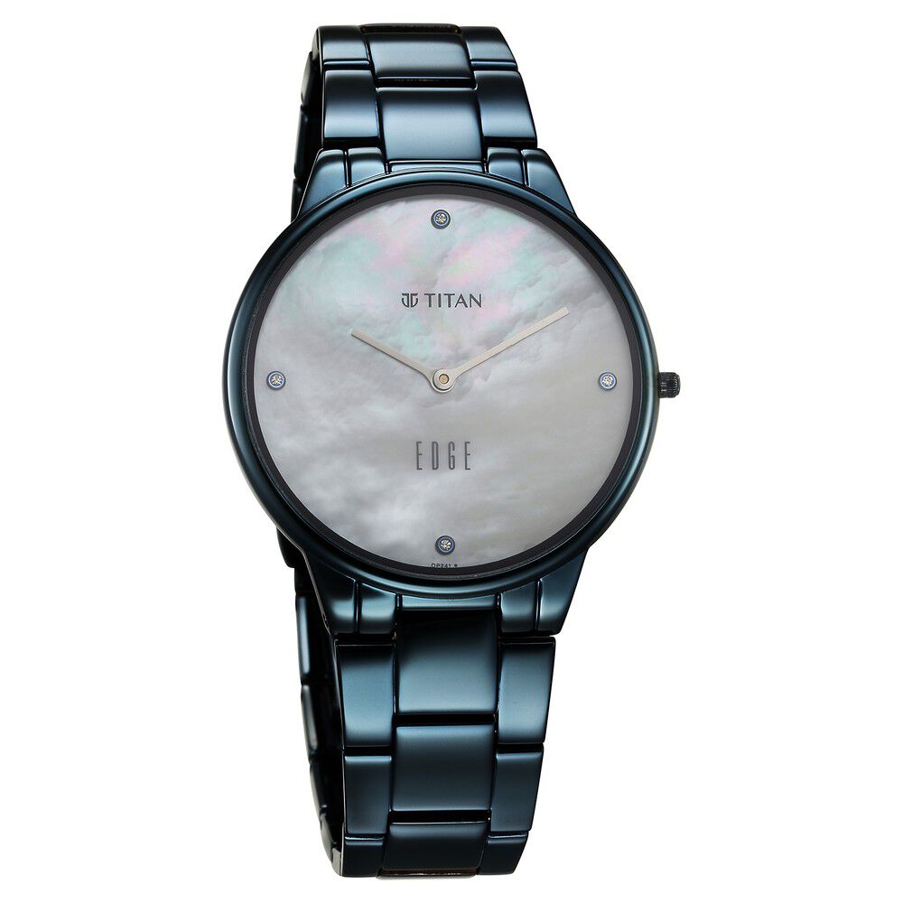 Titan edge silver watch on sale