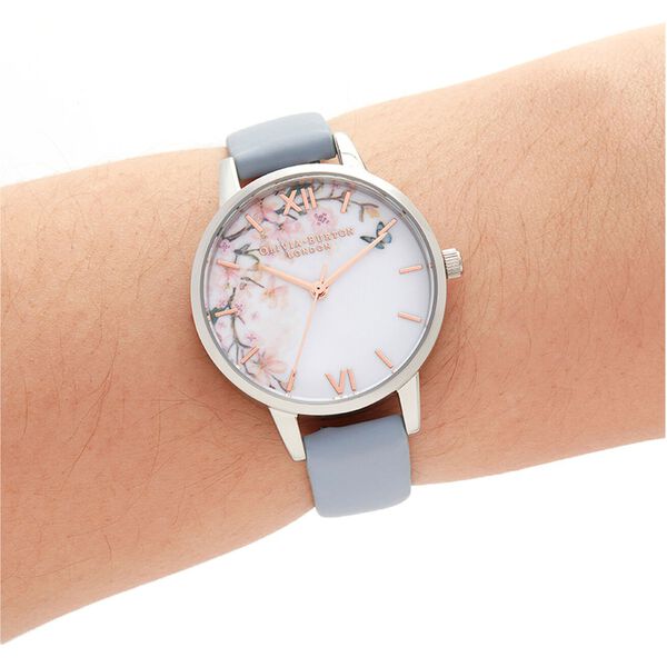 Olivia Burton Quartz Analog White Dial Leather Strap Watch for Women - image number 3