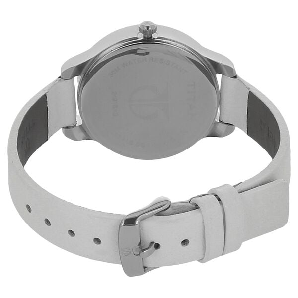 Buy Online Titan Quartz Multifunction Silver Dial Leather Strap Watch ...