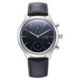 Titan Sapphire Quartz Multifunction Silver Dial Leather Strap Watch for Men