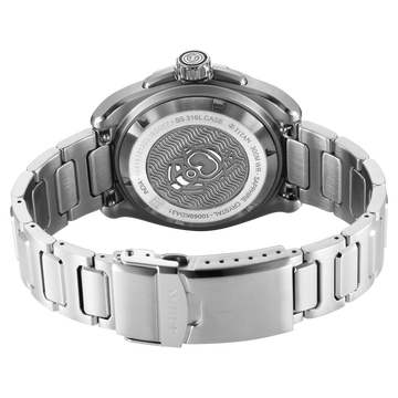 Titan Zero Hour Diver's 300m Automatic Analog with Blue Dial Silver Stainless Steel & Blue FKM Strap Watch for Men