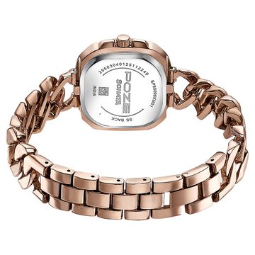 Sonata Poze Quartz Analog Brown Dial Metal Strap Watch For Women
