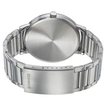 Sonata Quartz Analog Blue Dial Stainless Steel Strap Watch for Men