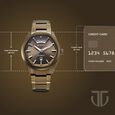 Titan Astral Concealed Automatic Analog with Khaki Dial Khaki Stainless Steel Strap Watch for Men - image number 3
