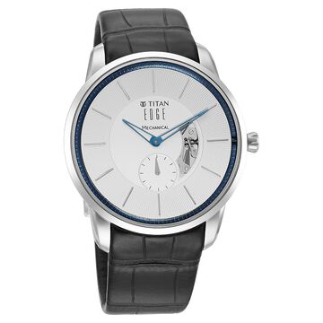 Titan Edge MechanicalWhite Dial Mechanical Leather Strap watch for Men