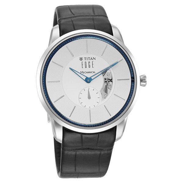 Titan Edge MechanicalWhite Dial Mechanical Leather Strap watch for Men - image number 1