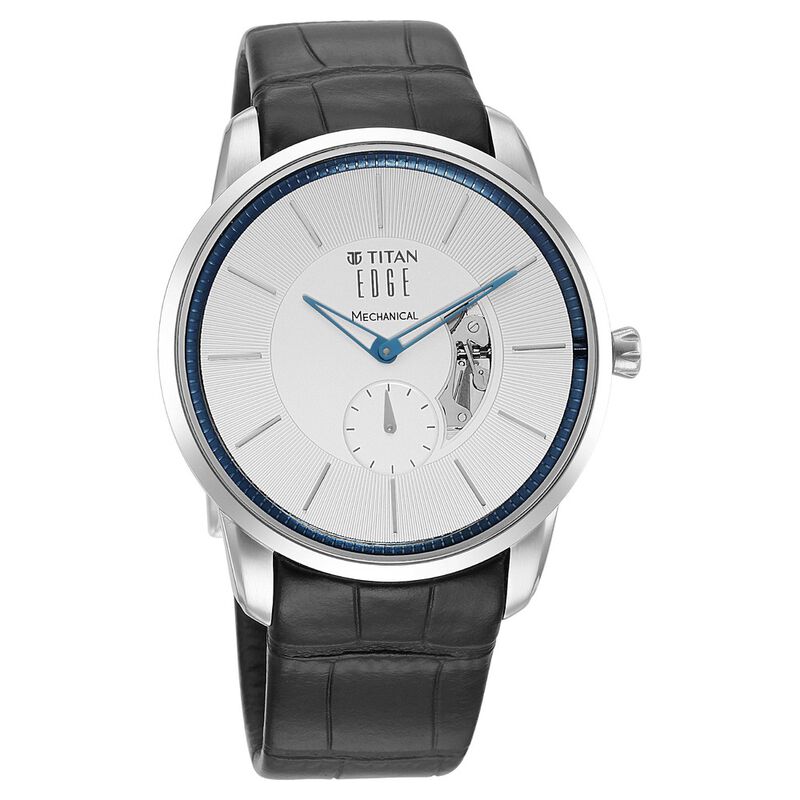Titan Edge MechanicalWhite Dial Mechanical Leather Strap watch for Men - image number 1
