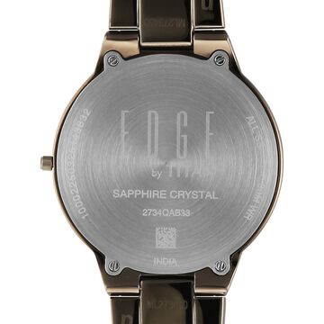 Edge Velora Quartz Analog Brown Dial Brown Stainless Steel Strap Watch For Women
