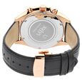 Xylys Quartz Chronograph Black Dial Black Leather Strap Watch For Men - image number 4