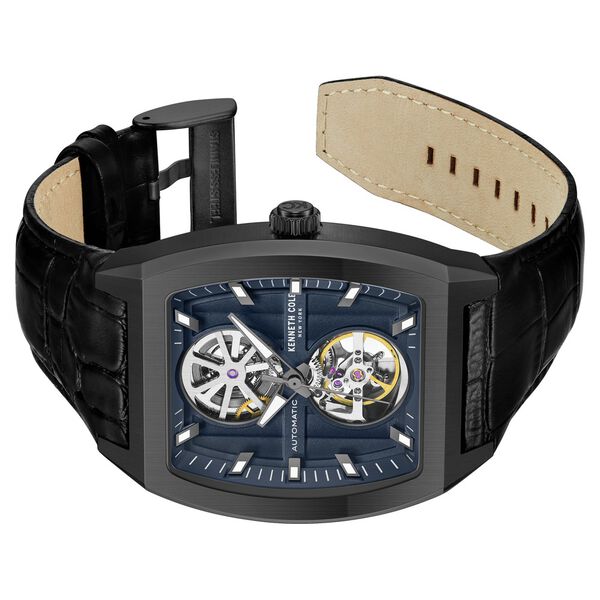 Kenneth Cole Automatic Black Leather Strap Watch For Men - image number 2