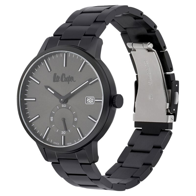 Lee Cooper Quartz Analog Grey Dial Metal Strap Watch for Men - image number 2