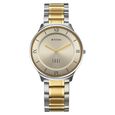 Titan Edge Gleam Quartz Analog Champagne Dial Golden Stainless Steel Strap Watch For Men