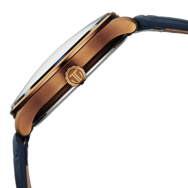 Titan Stellar Analog with Earth Disc and Blue Dial Blue Leather Strap Watch for Men - image number 5