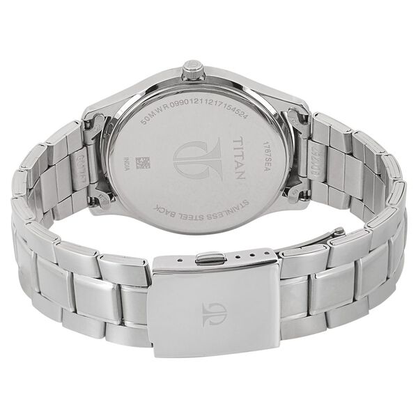 Titan Workwear White Dial Analog with Day and Date Stainless Steel Strap watch for Men - image number 3