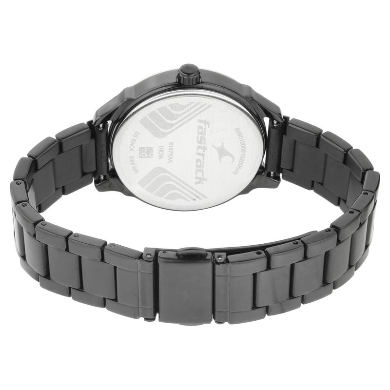 Fastrack All Nighters Quartz Analog Black Dial Stainless Steel Strap Watch for Girls - image number 4