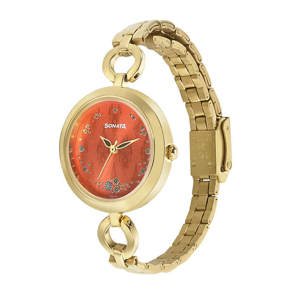Sonata Wedding Brown Dial Women Watch With Stainless Steel Strap - image number 5