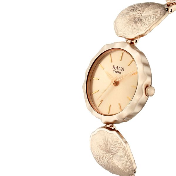 Titan Raga I Am Rose Gold Dial Analog Metal Strap watch for Women - image number 1