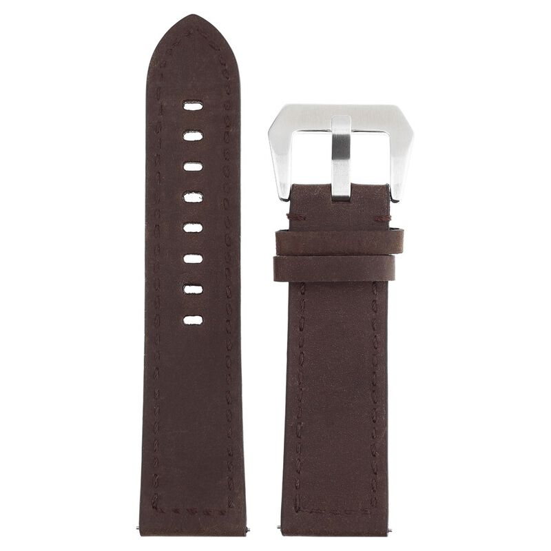 24 mm Brown Genuine Leather Straps for Men