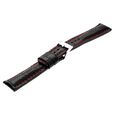 22 mm Black Genuine Leather Straps for Men - image number 3