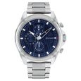 Tommy Hilfiger Multifunction Blue Dial Silver Color Stainless Steel Strap Watch For Men - image number 0