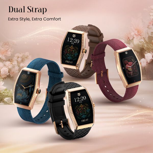Titan Valerie Aura Women Smartwatch with 1.47" AMOLED Display, Crystal Studded Bezzel, Animated Watchfaces - image number 3