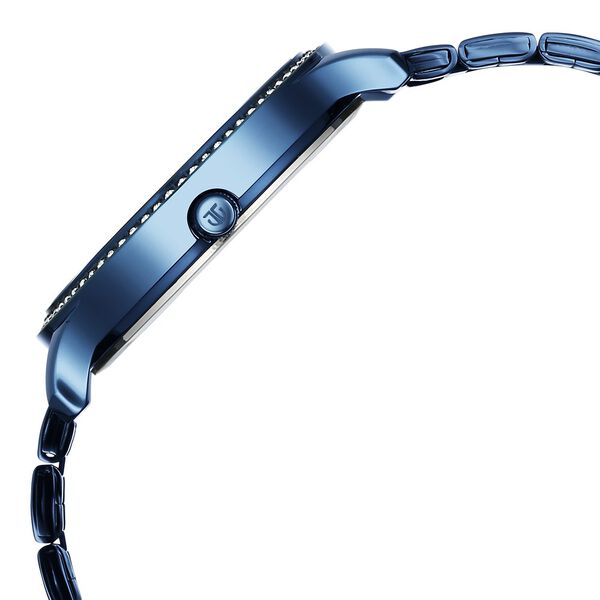 Titan Secluded Quartz Analog Blue Acetate Dial Stainless Steel Strap Watch For Women - image number 3