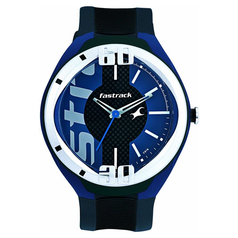 Fastrack Quartz Analog Bicolour Dial Plastic Strap Watch for Guys