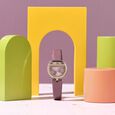 Poze By Sonata Quartz Analog Pink Dial Pink PU Leather Strap Watch For Women - image number 0