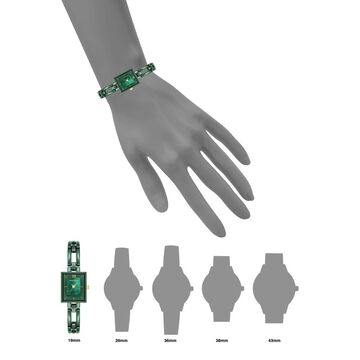 Anne Klein Quartz Analog Green Dial Green Ceramic Strap Watch For Women