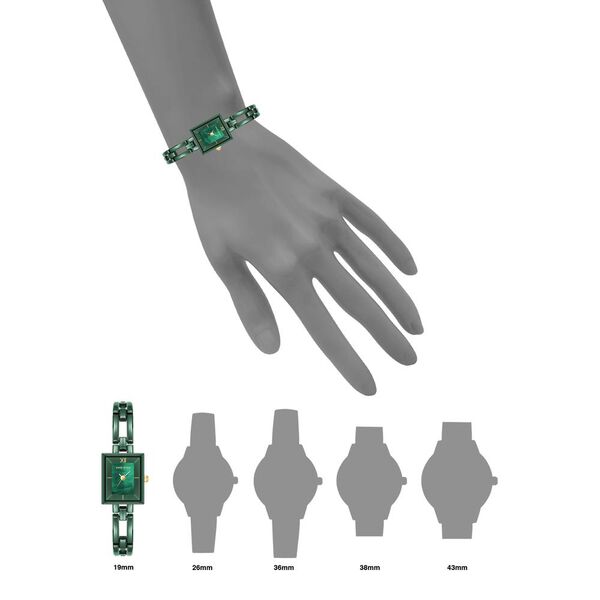 Anne Klein Quartz Analog Green Dial Green Ceramic Strap Watch For Women - image number 3