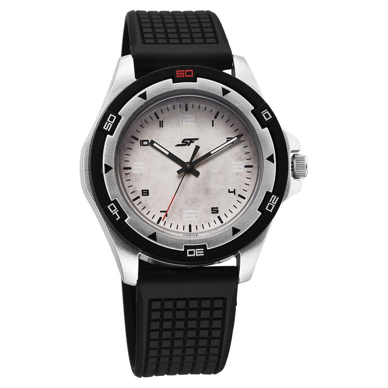 SF Sporty Analogs Quartz Analog Multicoloured Dial Black Plastic Strap Watch For Men