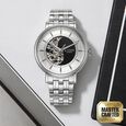 Titan Yin Yang Skeletal Automatic Analog with White Dial Silver and Rose Gold Stainless Steel Strap Watch for Men