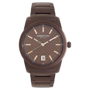 Kenneth Cole Quartz Analog Brown Dial Stainless Steel Strap Watch for Men